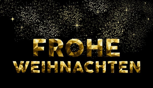 Merry Christmas greeting card in German language