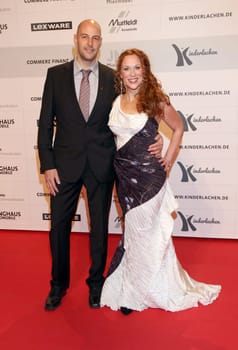 Madlen Kaniuth with friend Christian Becker, Kinderlachen Gala 2015 at the Westfalenhalle Dortmund on 28.11.2015