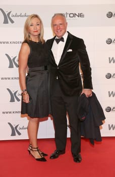 Michael Rummenigge and wife Carolin , Kinderlachen Gala 2015 at the Westfalenhalle Dortmund on 28.11.2015