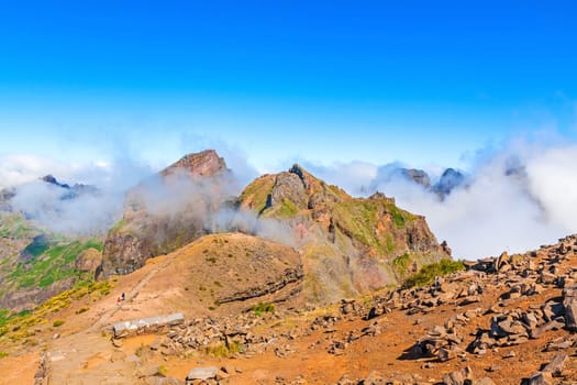 Colorful volcanic mountain landscape - Pico do Arieiro, Madeira, Portugal