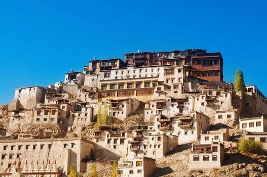 Thiksey Gompa, Tibetan Buddhist monastery of the Yellow Hat, Leh, Ladakh, India.