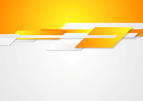 Bright  design. Geometric shapes on white and orange background