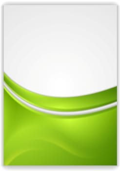Abstract green wavy modern flyer design