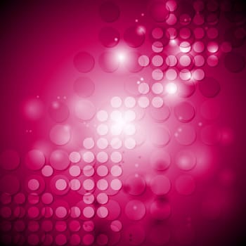 Shiny crimson tech background with circles