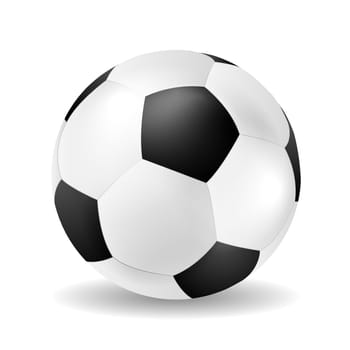 Isolated soccer ball closeup