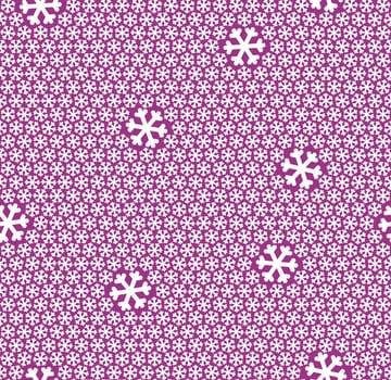 white snow flakes on purple colored seamless background