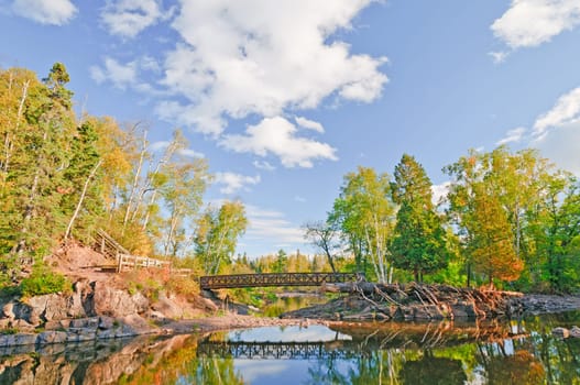 Bridge over the Gooseberry River in Northern Minnesota