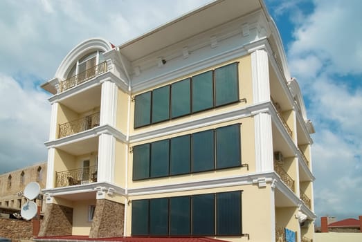 Big house with solar water heating system