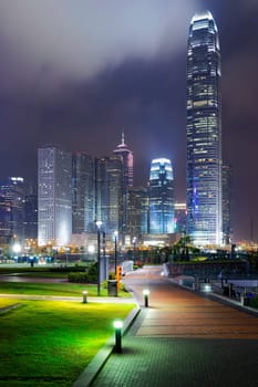 Hong Kong night view of skyline