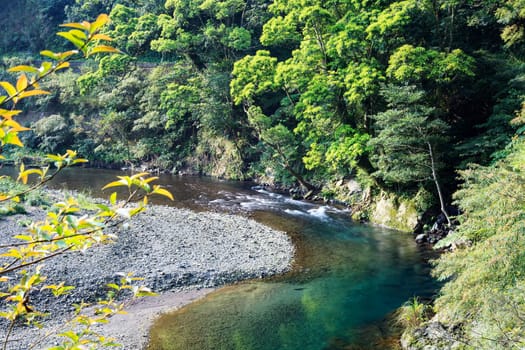 The beautiful river on north of Taiwan barrel river