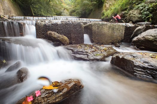 The beautiful river on north of Taiwan barrel river