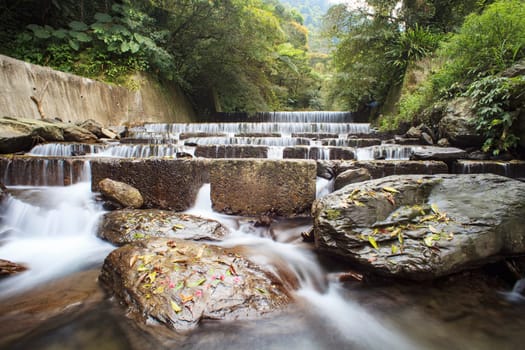 The beautiful river on north of Taiwan barrel river