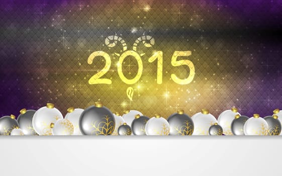 Bright Christmas background with balls