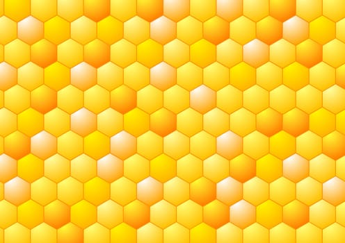 Abstract honeycombs illustration. Tech geometric design