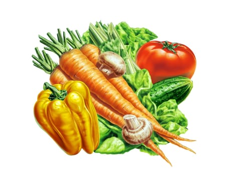group of fresh vegetables