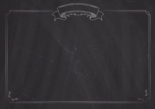 A4 size Cafe menu classic blackboard background