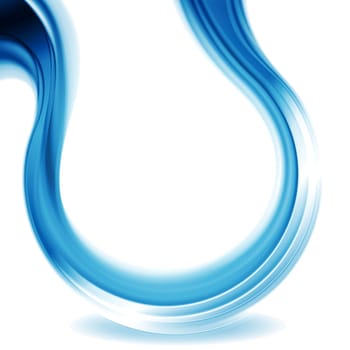 Bright abstract blue futuristic wave