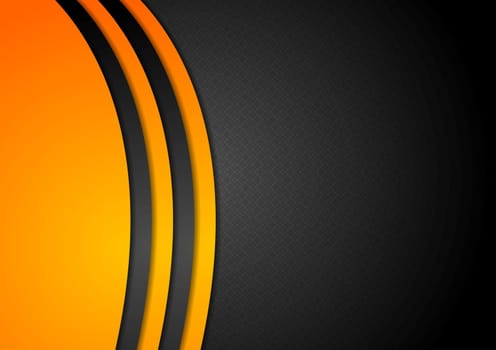 Black and orange corporate background