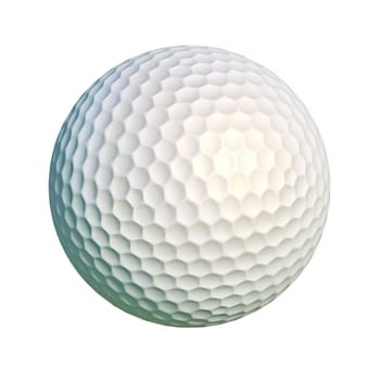 Golf ball isolated on white background. With clipping path included.
