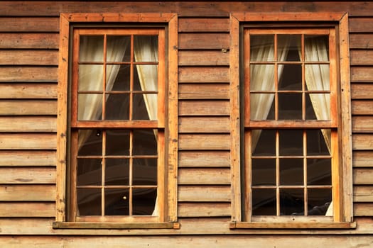 The old window of old wooden house