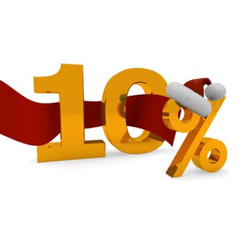 10 percent dsicount cocnet with a red ribbon