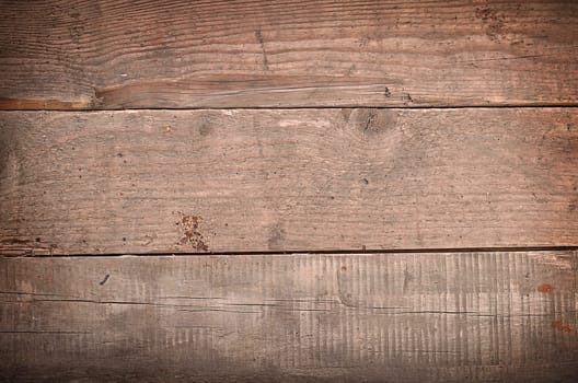 Texture of an old used wooden table with space for text or image