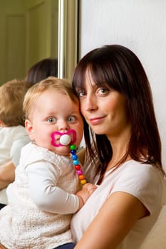 Young mother with baby