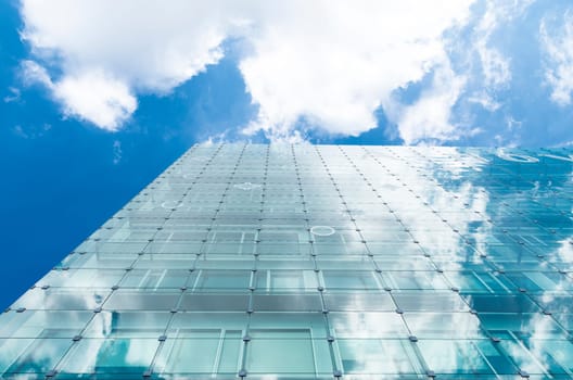 exterior of a modern office building in Almere, netherlands. It is the youngest and fastest growing city in the country, founded around 1975.