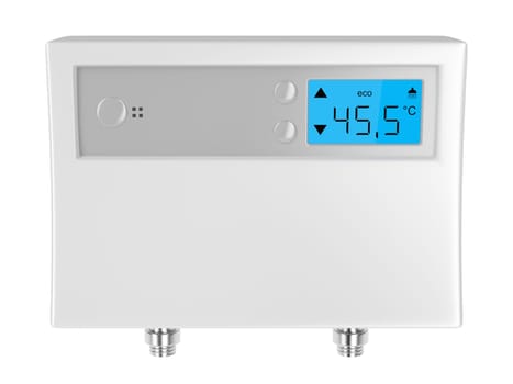 Automatic water heater isolated on white background