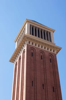 Venetian tower at Espanya square in Barcelona