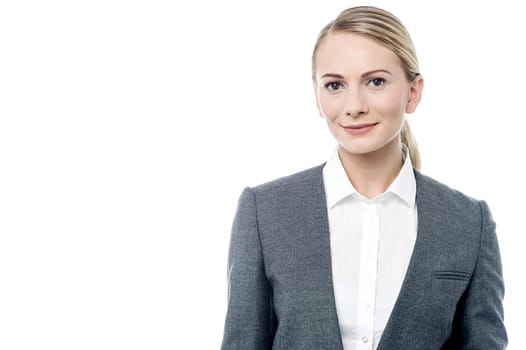 Business executive posing confidently to camera