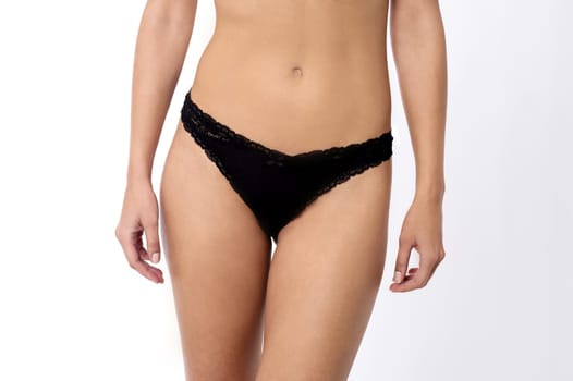 Cropped image of a lady in lingerie