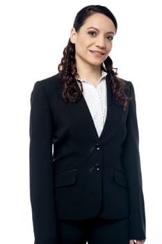 Young female executive posing to the camera
