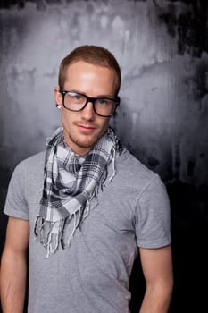 Good looking men, studio shot, metrosexual gay, casual clothing