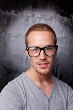 Good looking men, studio shot, metrosexual gay, casual clothing