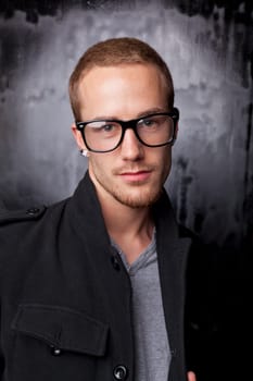 Good looking men, studio shot, metrosexual gay, casual clothing