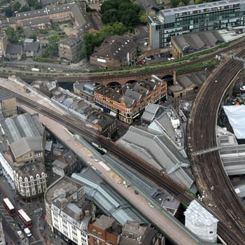 LONDON, UK - JUNE 10, 2015: Aerial view of London