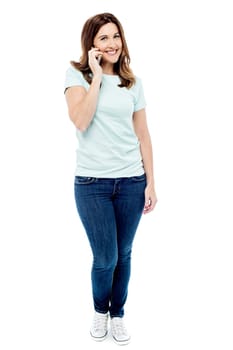 Image of a woman talking on her cell phone