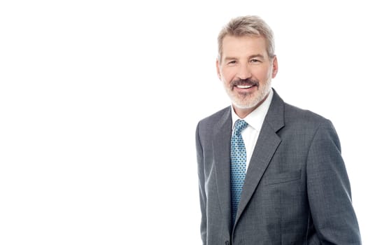 Image of a senior male entrepreneur over white