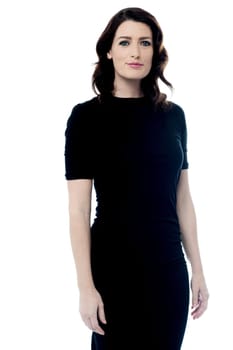 Image of a stylish lady over white
