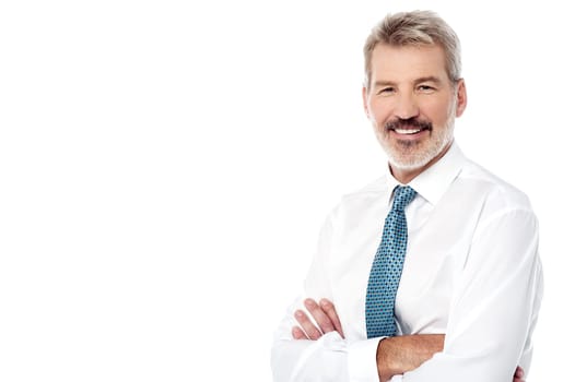Image of a elderly smiling business manager