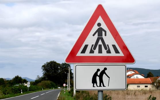 Pedestrian crossing at the retirement home