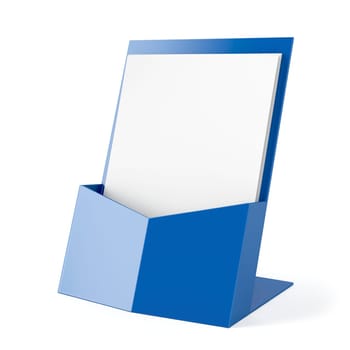 Brochure holder on white background