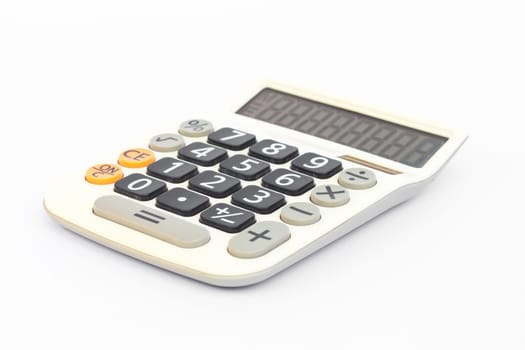 Calculator isolated on white background, stock photo
