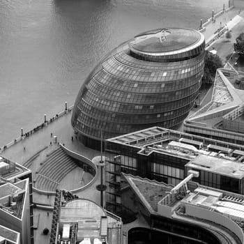 LONDON, UK - JUNE 10, 2015: Aerial view of London