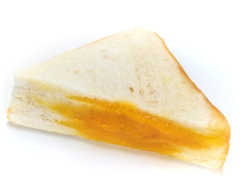 sandwich on plate isolated on white background