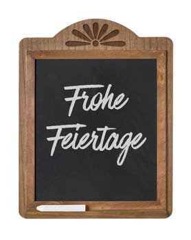 Chalkboard with the inscription Happy Holidays