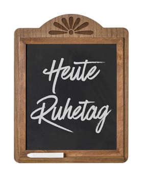Chalkboard with the inscription Today Rest Day