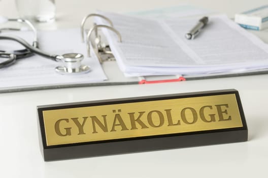 Table display with the gynecologist