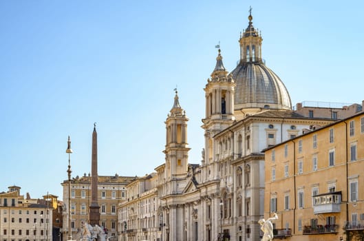 The famous and wonderful Navona square in Rome Italy